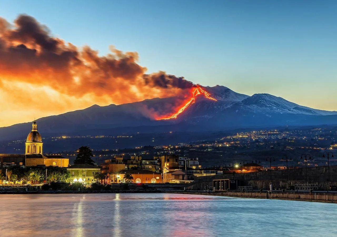 Mount Etna volcanic landscape in Sicily
