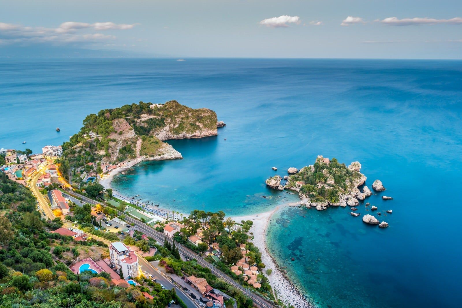 Isola Bella beach and turquoise sea in Taormina
